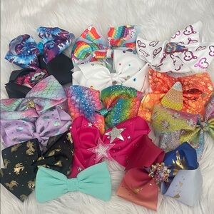 Colorful Kids Hair Bow Set - 14 bows
